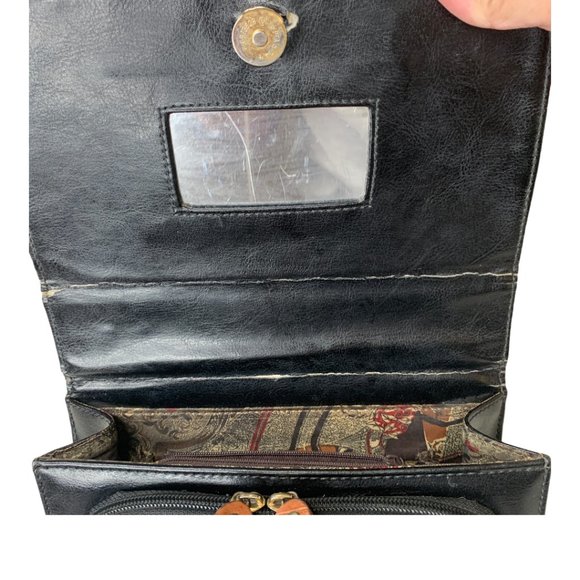 Belle Rose Leather Vintage Mini-Briefcase Handbag - Picture 11 of 13